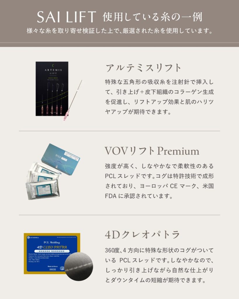 使用している糸の一例