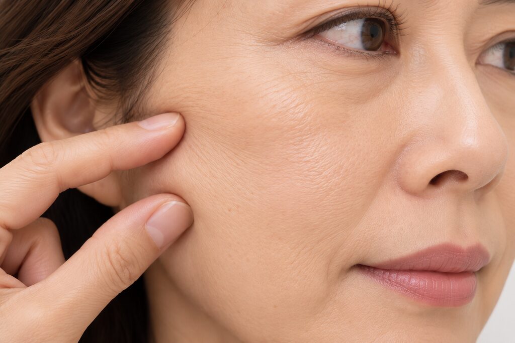 皮膚の厚みや弾力性も、糸リフトの本数を決めるポイントのひとつです。